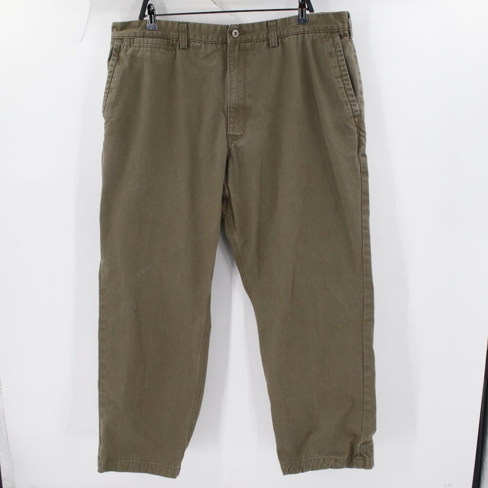 Duluth Trading Pant Mens 42 Utility Chino Stretch Cotton Flat Front Straight Leg